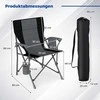Promotions Stovyklavimo kėdė, sulankstoma su puodelio laikikliu ir šonine kišene, 59x63x89 cm, juoda