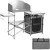 Promotions Sulankstomas stovyklavimo stalas, 146x46x112 cm, pilkas