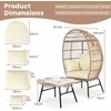 Promotions Kiaušinio formos kėdė, 93.5x74x144.5 cm, smėlio spalvos, ratanas