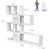 Promotions Knygų lentyna, 120x19,5x109 cm, Juoda ir balta