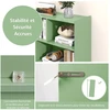 Promotions Knygų lentyna 3 lygių saugojimo spintelė 122x32x93 cm alyvuogių žalia