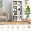 KNYGA Promotions Knygų lentyna, 69.5x33x137 cm, balta, su laikymo vieta