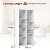 Promotions Knygų lentyna, 7 skyrelių lentyna, 49,5x23x106 cm, balta, laikymui