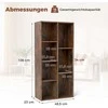 Promotions Knygų lentyna, 7 skyrių lentyna, 49,5x23x106 cm, ruda