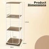 Promotions Knygų lentyna bokštas, 4 pakopų, 360° besisukanti, 40x40x115 cm, natūrali, metalinis rėmas