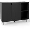 Promotions Komoda, 106x38x80 cm, Juoda, Reguliuojamos lentynos