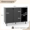 Promotions Komoda, 106x38x80 cm, Juoda, Reguliuojamos lentynos