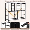 Promotions Komoda 11 stalčių Audinio pamušalas Metalinis rėmas Medžio paviršius Saugojimas