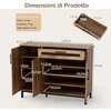 Promotions Komoda 120x41x95 cm natūrali juoda mediena