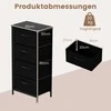 Promotions Komoda, 45x30x95 cm, Juoda, Metalinis rėmas