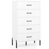 Promotions Komoda 71x40x125 cm balta, metalas, laikymas