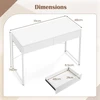 Promotions Kompiuterio stalas 111x48x76 cm Baltas metalinis rėmas, sandėliavimas