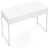 Promotions Kompiuterio stalas 111x48x76 cm Baltas metalinis rėmas, sandėliavimas