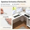 Promotions Kompiuterio stalas, 130x130x74 cm, baltas
