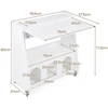 Promotions Kompiuterio stalas 78,5x57,5x80 cm Baltas Sulankstomas Su Saugykla