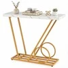 Promotions Konsolinis stalas, 100x29,5x81 cm, balta, marmuro imitacija