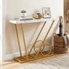 Promotions Konsolinis stalas, 100x29,5x81 cm, balta, marmuro imitacija