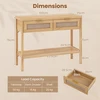 Promotions Konsolinis stalas 101.6x35.6x76.2 cm Natūralus rotangas