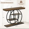 Promotions Konsolinis stalas 104.1x30.5x78.7 cm Rudas Saugojimo lentynos