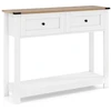 Promotions Konsolinis stalas 106x30x82 cm Baltas Su Saugykla