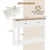 Promotions Konsolinis stalas 106x30x82 cm Baltas Su Saugykla