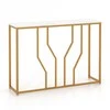 Promotions Konsolinis stalas, 110x30x80 cm, baltas ir auksinis