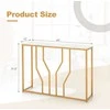 Promotions Konsolinis stalas, 110x30x80 cm, baltas ir auksinis
