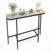Promotions Konsolinis stalas, 110x30x91 cm, pilkas, metalinis rėmas