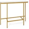 Promotions Konsolinis stalas, 110x30x91 cm, balta, metalinis rėmas
