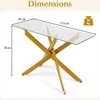Promotions Konsolinis stalas, 115x45x78 cm, auksinė spalva, stiklas ir metalas