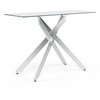 Promotions Konsolinis stalas, 115x45x78 cm, sidabrinis, stiklas ir metalas