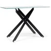 Promotions Konsolinis stalas, 115x45x78 cm, juodas, grūdintas stiklas ir metalas