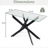 Promotions Konsolinis stalas, 115x45x78 cm, juodas, grūdintas stiklas ir metalas