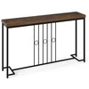 Promotions Konsolinis stalas, 140x30.5x81.3 cm, rudas, MDF ir metalas