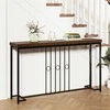 Promotions Konsolinis stalas, 140x30.5x81.3 cm, rudas, MDF ir metalas