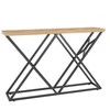 Promotions Konsolinis stalas, 140x30.5x91.4 cm, mediena, metalinis rėmas, su laikymo vieta