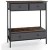 Promotions Konsolinis stalas, 80x30x85.5 cm, rudas, su laikymo vieta
