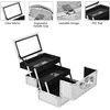 Promotions Kosmetinis dėklas 23x15x18 cm sidabrinis, ABS plastikas