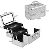 Promotions Kosmetinis dėklas 23x15x18 cm sidabrinis, ABS plastikas