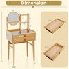 Promotions Kosmetinis stalas, 59.7x38.1x? cm, natūralios spalvos