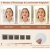 Promotions Priauginamas stalas, 3 apšvietimo režimai veidrodyje, minkštasuolis su saugojimo vieta, baltas