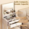 Promotions Kosmetinis staliukas 60x40x132 cm Baltas stiklas, saugojimo vieta
