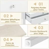 Promotions Kosmetinis staliukas 60x40x132 cm Baltas stiklas, saugojimo vieta