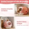 Promotions Kraiko dėžė katėms 54.5x46x39.5 cm rožinė, uždaro dizaino
