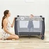 Promotions Kūdikio lovytė, sulankstoma 4 viename su reguliuojamu tinkleliu ir vystymo stalu, 125x65x111 cm
