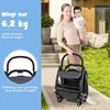 Promotions Kūdikio vežimėlis, lengvas sulankstomas, 80x45x105 cm, pilkas