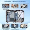 Promotions Lagaminų rinkinys, 3 dalių kietas korpusas su TSA užraktu, 40x23x58 cm, juoda
