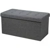 Promotions Sulankstoma daiktadėžė-pufas, 80x40,6x40,6 cm, pilka