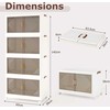 Promotions Dėžė krentama sandėliavimui, 65x39x142 cm, balta ruda