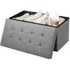 Promotions Sulankstomas sandėliavimo pufas, 80x40,6x40,6 cm, pilkas